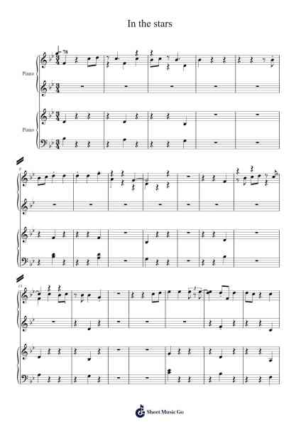 In the stars Sheet Music by -Arr.Whittrine Pruham