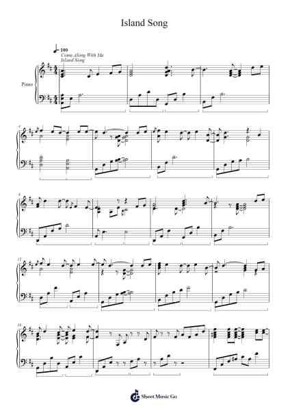 Island Song (Adventure Time Outro Theme) Sheet Music by undefined-Arr.Sufe Hodnions