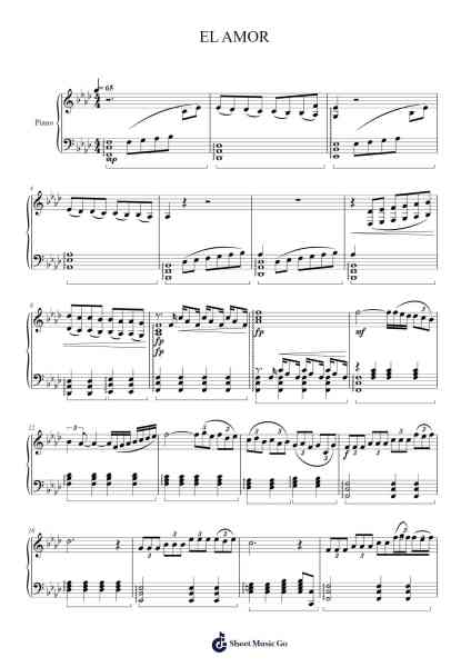 El Amor Sheet Music by Sergio Larrinaga Soler-Arr.Woodcie Budad