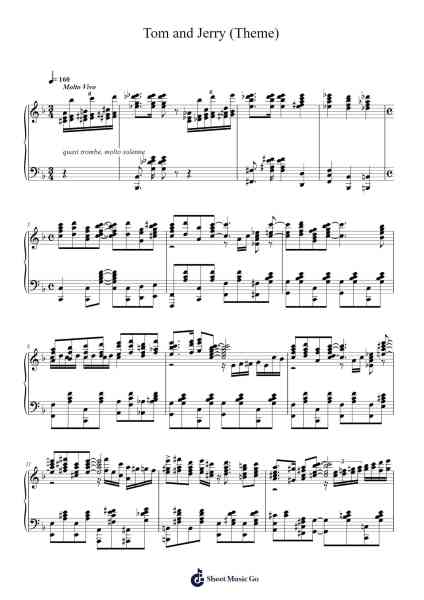 Tom and Jerry (Theme) Sheet Music by Scott Bradley-Arr.Paygill Noaho'neil