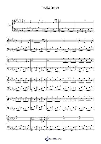 Radio Ballet Sheet Music by Eluvium-Arr.Clifffitch