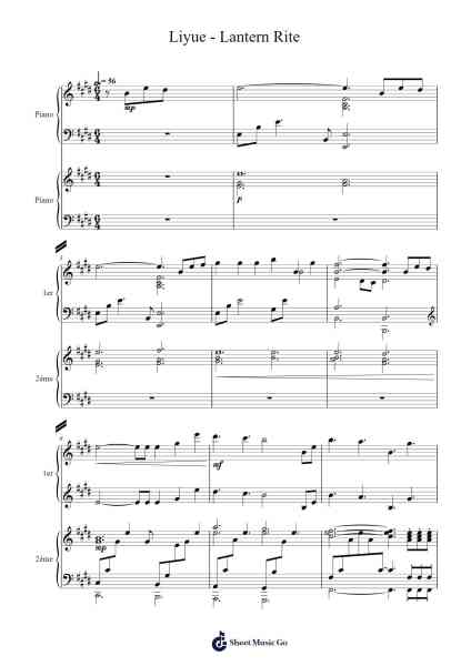 Liyue - Lantern Rite Sheet Music by Yu-Peng Chen-Arr.Deirmand