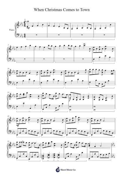 When Christmas Comes to Town Sheet Music by Alan Silvestri-Arr.Latckens