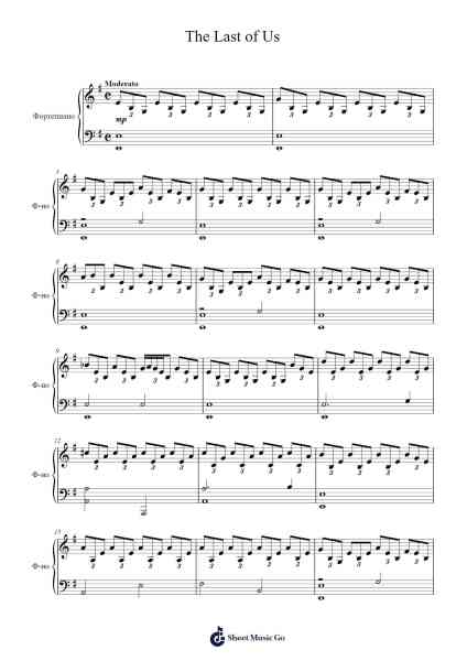 The Last of Us Sheet Music by Gustavo Santaolalla-Arr.Egger Daveky
