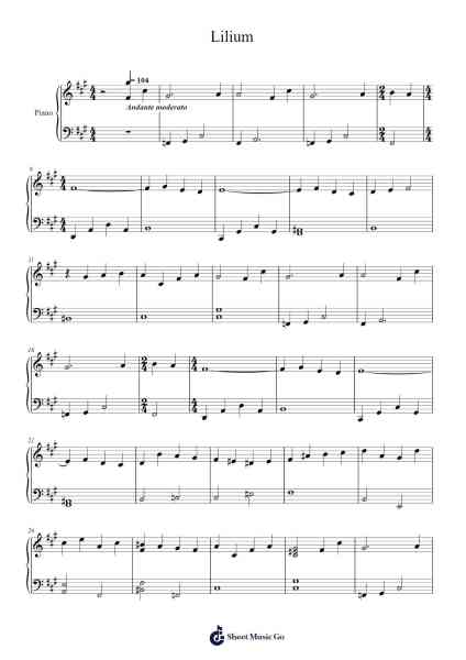 Lilium Sheet Music by undefined-Arr.Yedle Adelo