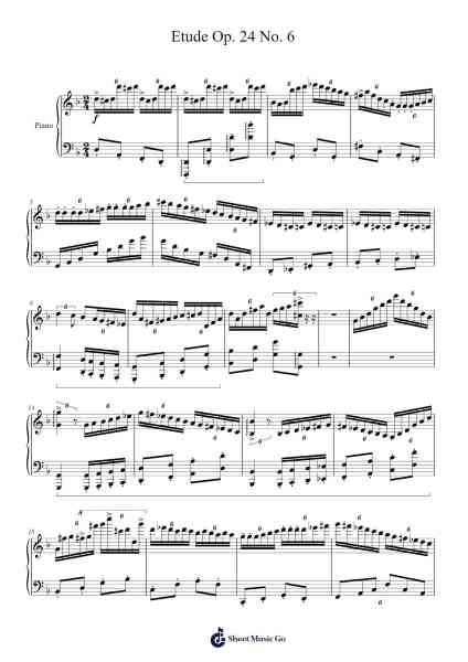 Etude Op. 24 No. 6 Sheet Music by undefined-Arr.Bclark