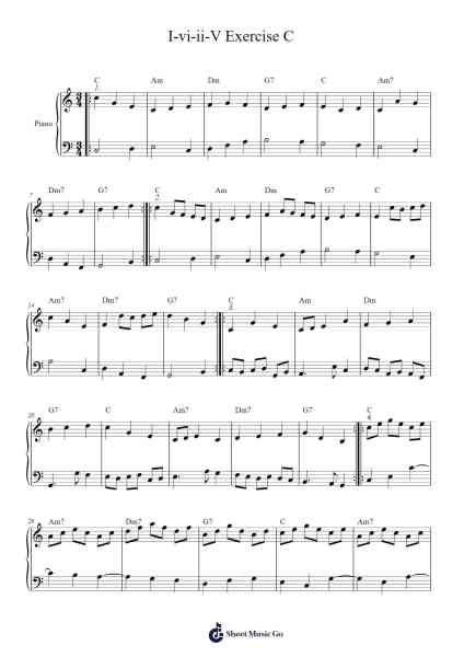 I-vi-ii-V Exercise in C Sheet Music by Michael L. Carroll-Arr.Cromon Annlvis