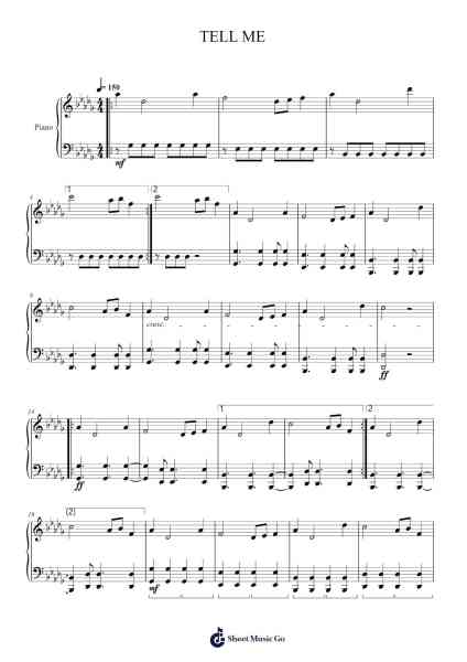 TELL ME Sheet Music by Pumens Faulkgrant-Arr.Canzel