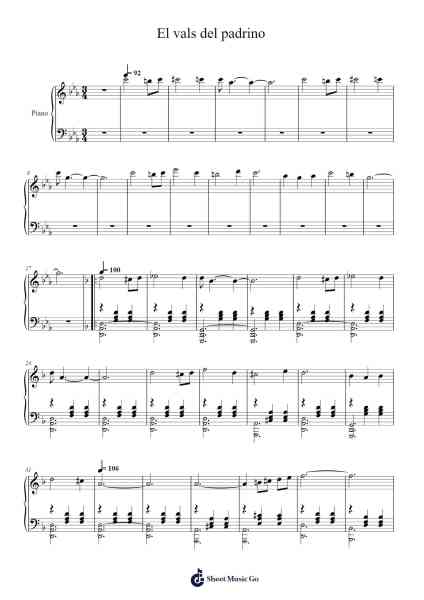 El Vals del Padrino Sheet Music by Nino Rota-Arr.Jersharp