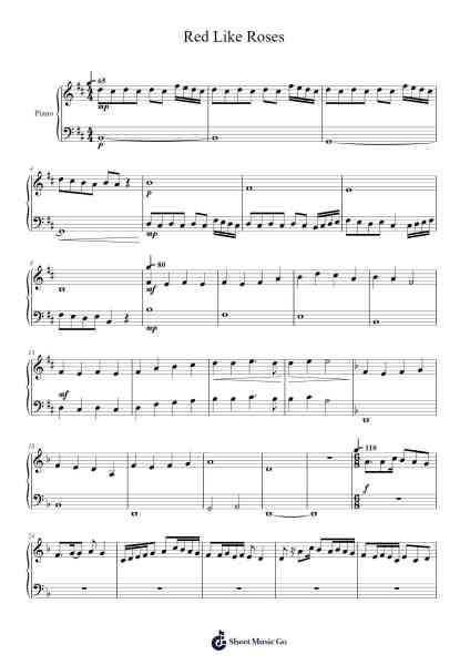 Red Like Roses Sheet Music by Jeff Williams-Arr.Ivescan Nelral