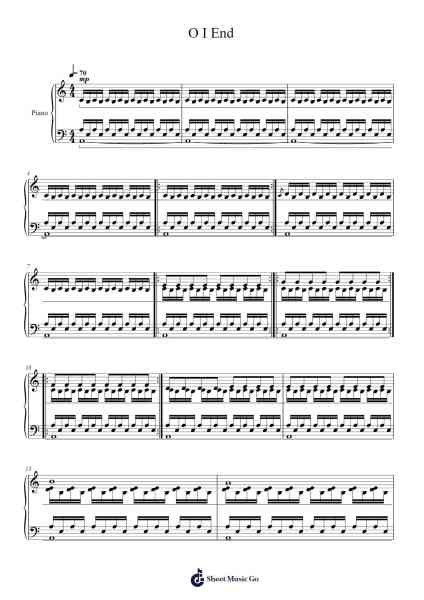 O I End Sheet Music by Nils Frahm-Arr.Huttgie Bellcol