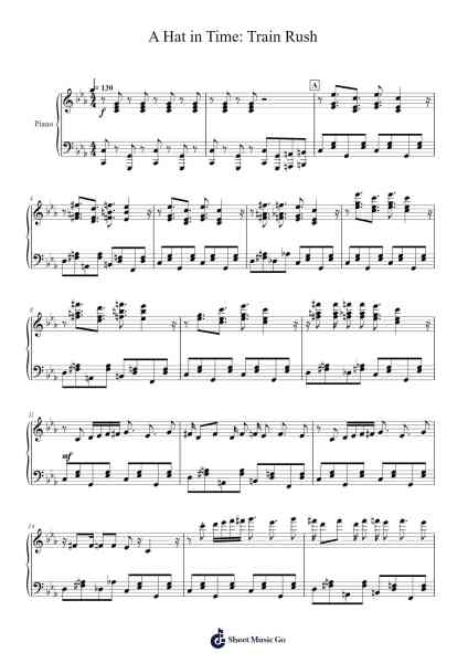 A Hat in Time: Train Rush Sheet Music by Pascal Michale Stiefel-Arr.Junegia Wato
