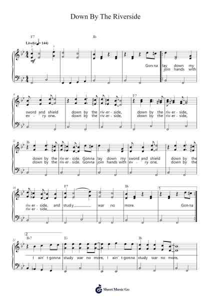 Down By The Riverside Sheet Music by Misc Traditional-Arr.Joanbar Crichniel