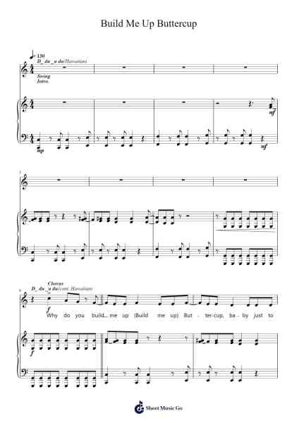 Build Me Up Buttercup Sheet Music by The Foundations-Arr.Carlphrey