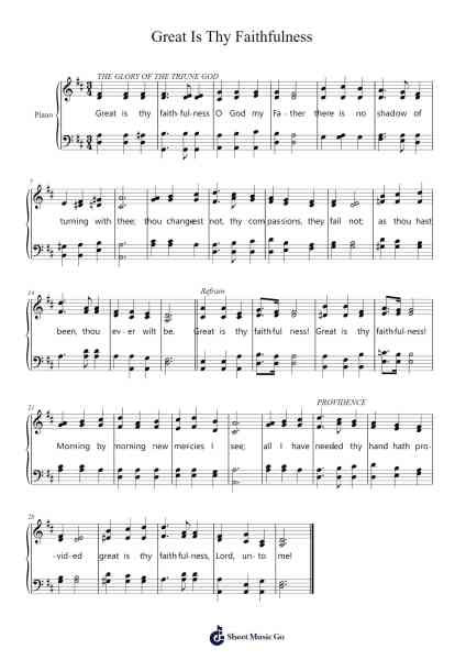 Great is Thy Faithfulness Sheet Music by William M. Runyan-Arr.Simpdre