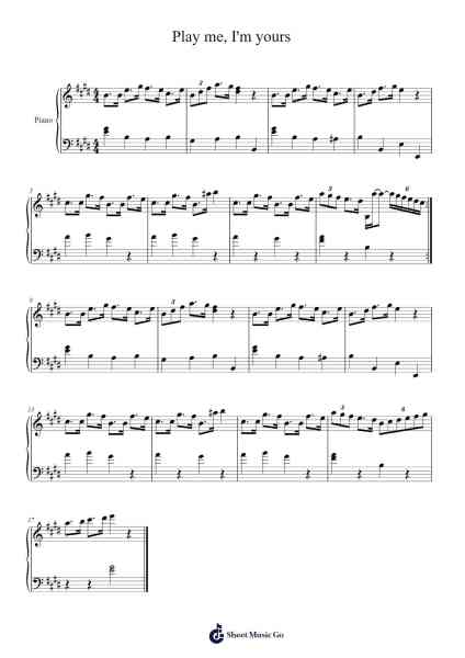 Play me, I'm yours Sheet Music by Donald Himes-Arr.Rodblair