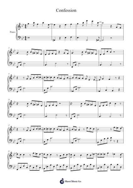 Confession Sheet Music by Yesung/Chanyeol-Arr.Larple