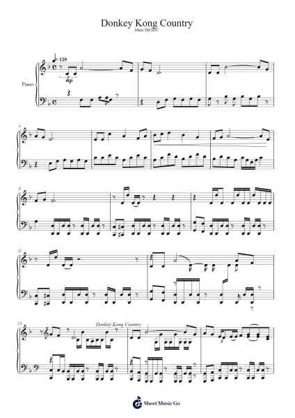 Donkey Kong Country Sheet Music by D. Wise/E. Fischer/R. Beanland-Arr.Thodorece