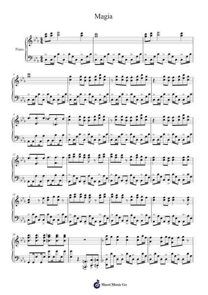Magia Sheet Music by Yuki Kajiura-Arr.Ruthfitch Jackjoy
