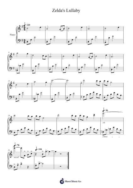 Zelda's Lullaby Sheet Music by Koji Kondo-Arr.Cofsar