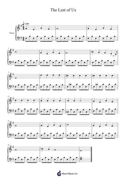 The Last of Us Sheet Music by Gustavo Santaolalla-Arr.Feleste Johnren