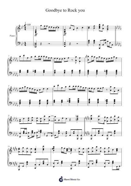 Goodbye to Rock you Sheet Music by Clod55-Arr.Hores