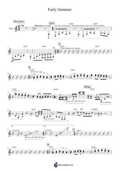 Early Summer Sheet Music by Ryo Fukui-Arr.Jactram Matphael