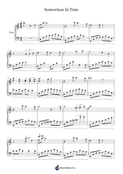 Somewhere In Time Sheet Music by Wayne Gratz-Arr.Georpir Manback
