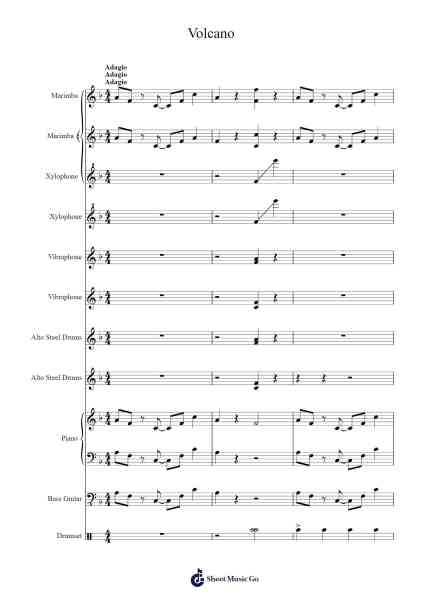 Volcano Sheet Music by Misc tunes-Arr.Faitheva Carite