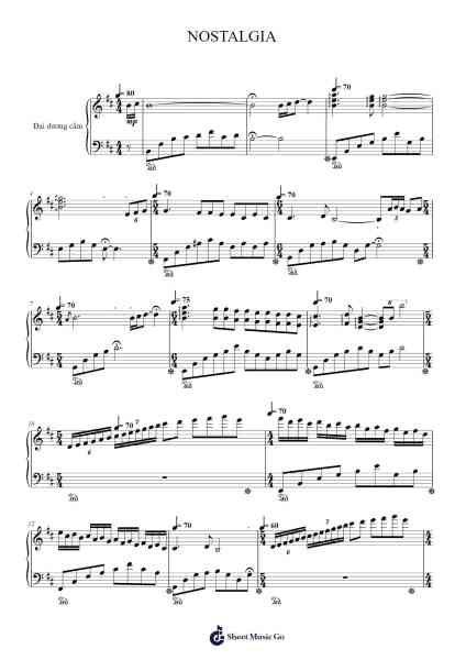 NOSTALGIA Sheet Music by Yanni-Arr.Lanps Gailkyle