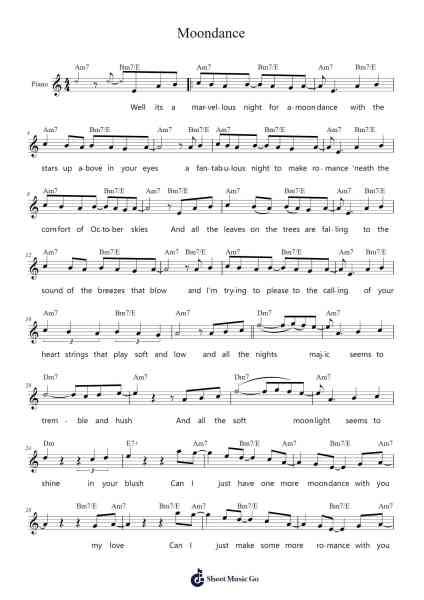 Moondance Sheet Music by Van Morrison-Arr.Souyet Jamesnolds