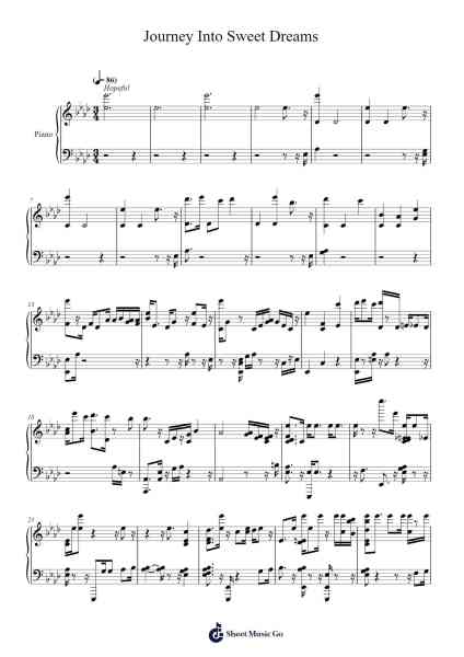 Journey Into Sweet Dreams Notenblatt von HOYO-MiX-Arr.Ruthmie