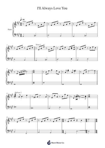 I'll Always Love You Sheet Music by Michael Johnson-Arr.Cyncer Raeh