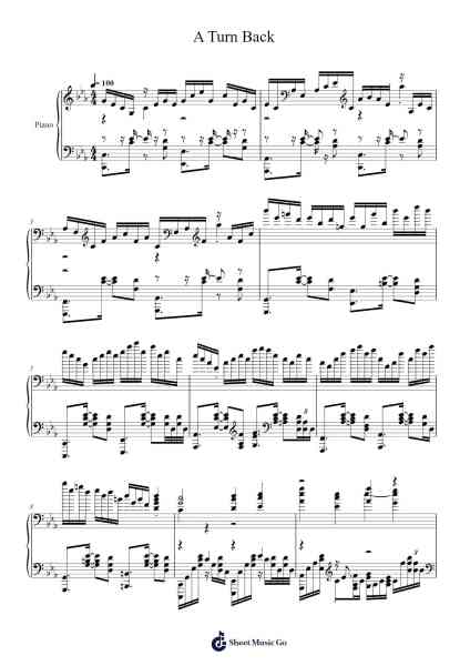 A Turn Back Sheet Music by dannibear55-Arr.Loulup
