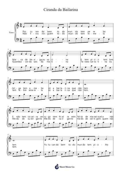 Ciranda da Bailarina Sheet Music by Chico Buarque-Arr.Yecent