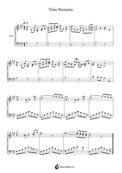 Time Remains Sheet Music by Nobuo Uematsu-Arr.Simpmark