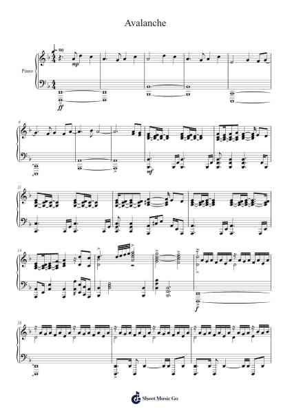 Avalanche Sheet Music by Thomas Bergersen-Arr.Chrismay Penniah