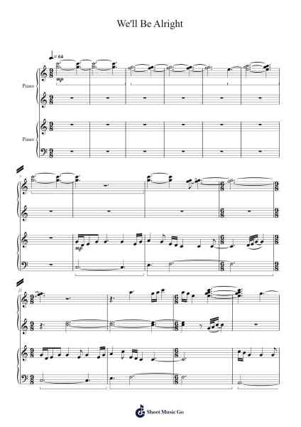 We'll Be Alright Sheet Music by RADWIMPS-Arr.Bartnice