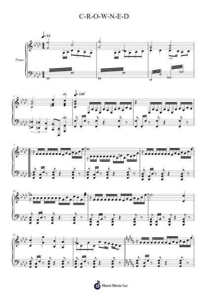 C-R-O-W-N-E-D Sheet Music by Hirokazu Ando-Arr.Odefred