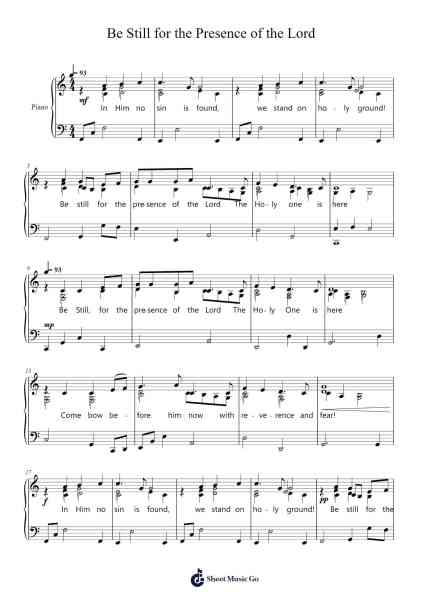 Be Still For The Presence Of The Lord Sheet Music by undefined-Arr.Yulejah