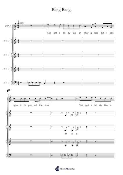 Bang Bang Sheet Music by Jessie J-Arr.Thomgreg