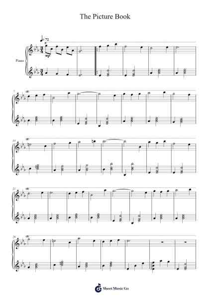 The Picture Book Sheet Music by Tomohito Nishiura-Arr.Ossweet