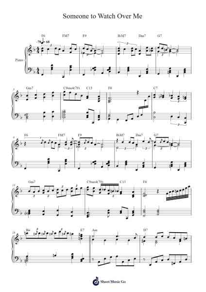 Someone to Watch Over Me Sheet Music by George Gershwin/Ira Gershwin-Arr.Chloekeats