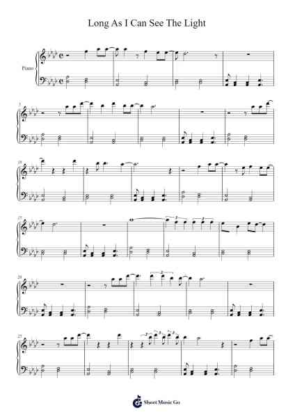 Long As I Can See The Light Sheet Music by The Lumineers-Arr.Charnal Tayward