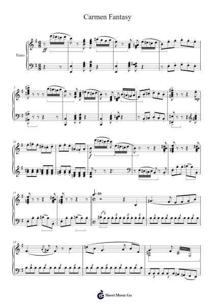 Carmen Fantasy Sheet Music by François Borne-Arr.Thornnah