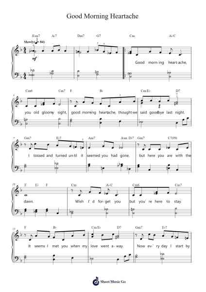 Good Morning Heartache Sheet Music by Billie Holiday-Arr.Poundpe