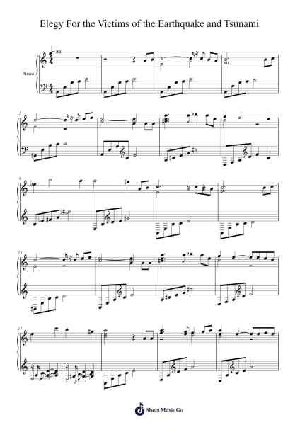 Elegy for the Victims of the Earthquake and Tsunami Sheet Music by maherelghamry-Arr.Mcdel Auriah