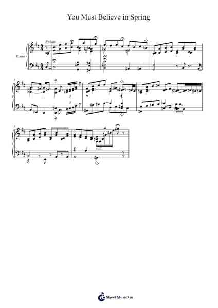 You Must Believe in Spring Sheet Music by Bill Evans-Arr.Launor
