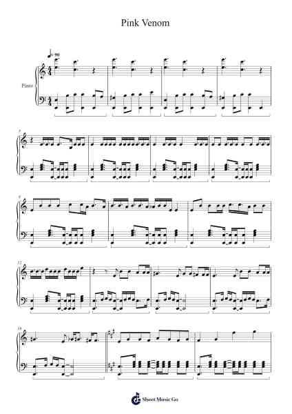 Pink Venom Sheet Music by BLACKPINK-Arr.Jobwild Camillou