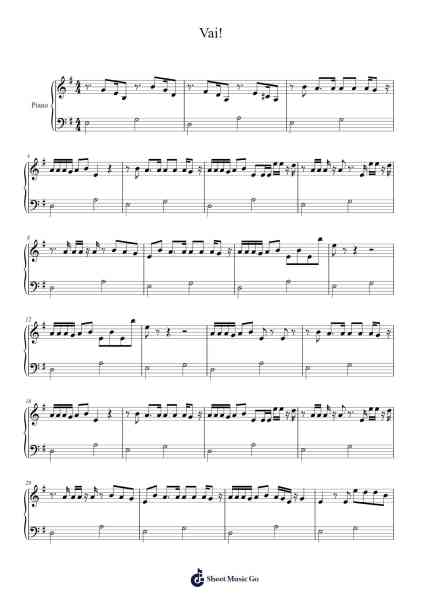 Vai! Sheet Music by Alfa-Arr.Hoodlyle Joyyoung